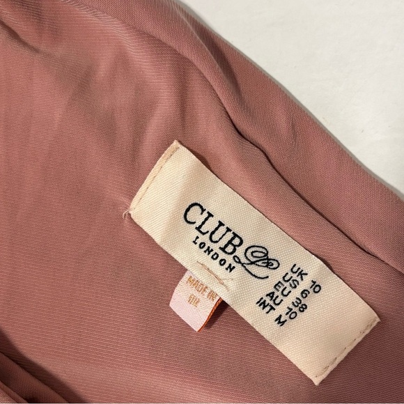 Club L London Mauve Maternity One Strap Ruched Bodycon Dress Size 6 Formal Party - Picture 4 of 5